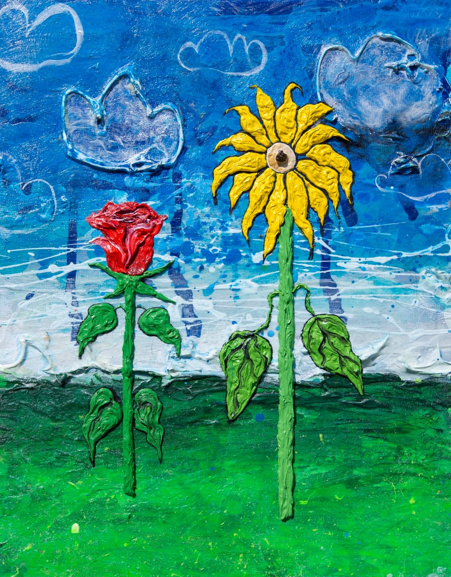 Rose and Sunflower