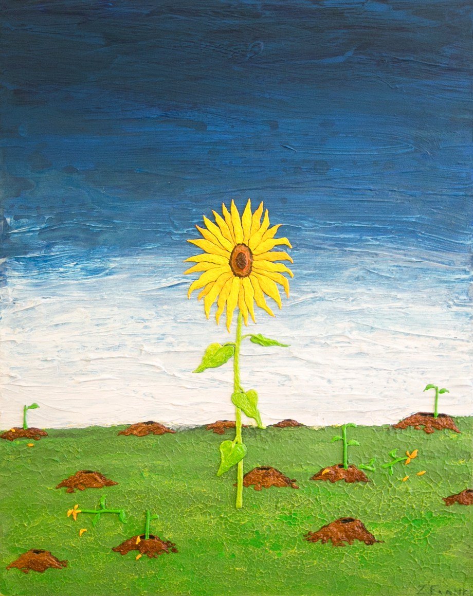 Sunflower Scared of the Weasel Holes