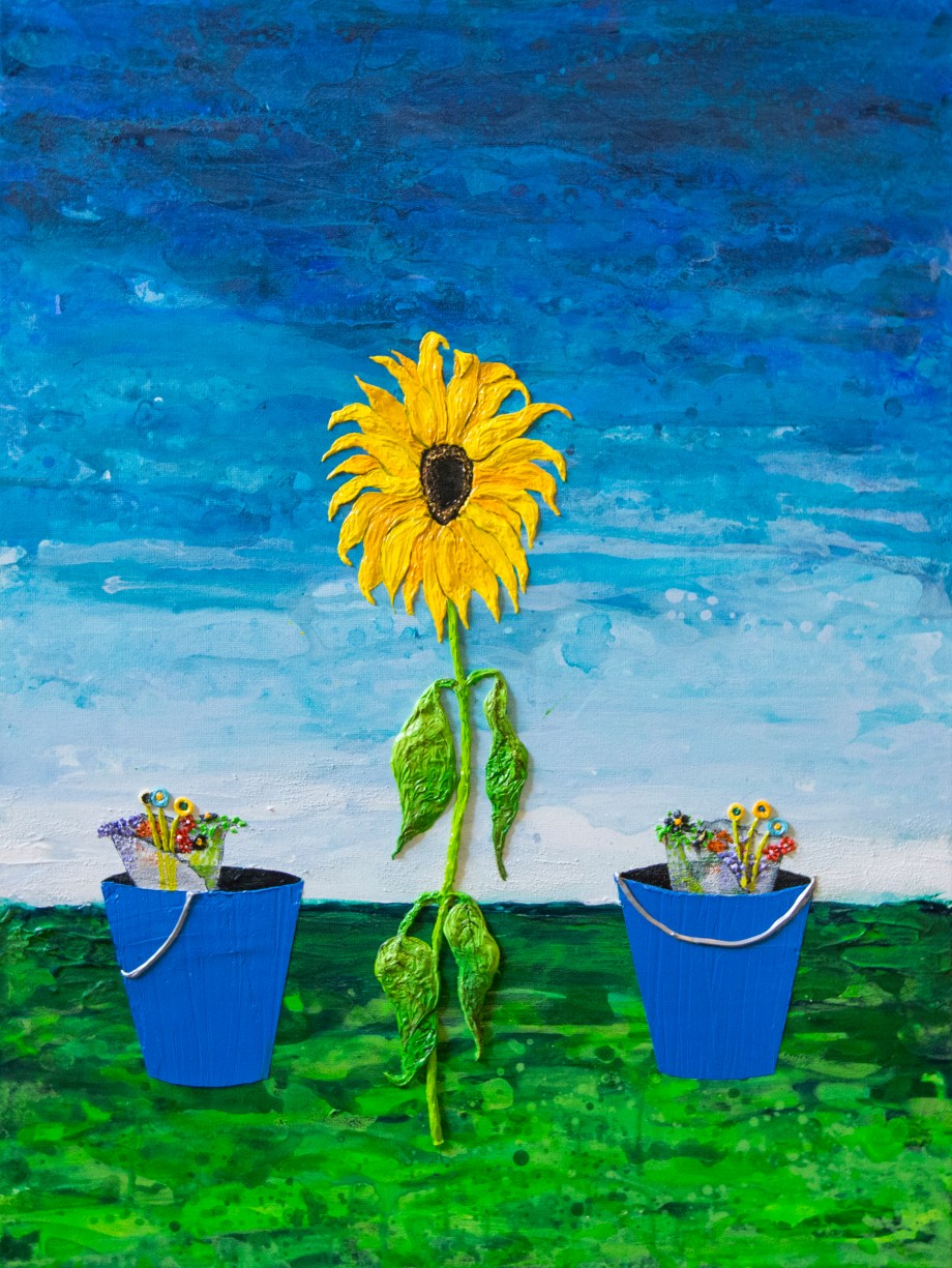 Sunflower with Two Boquets